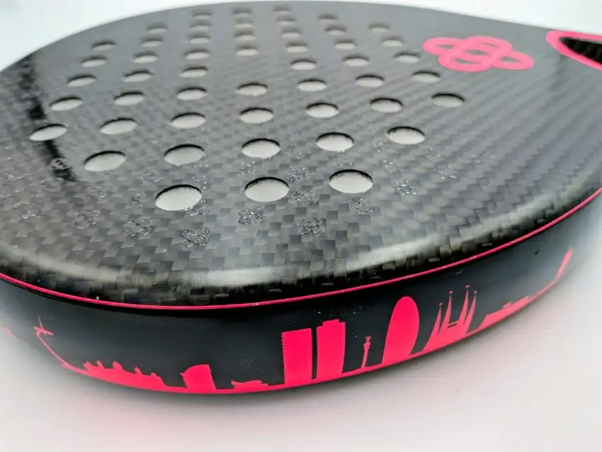 Pala de Padel | Padel Barcelona Skyline Premium Rosa - Imagen 4