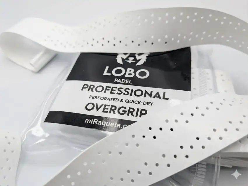 Overgrip Perforado Padel Blanco Lobo (3 uds) - Imagen 2